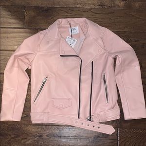 ZARA BLUSH PINK BIKER LEATHER JACKETS